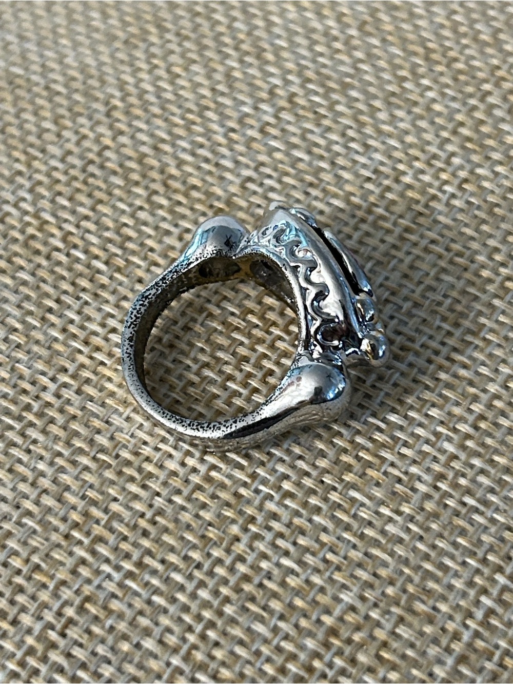 Silver Amethyst statement Ring size 6 - 6.5 - Picture 4 of 11